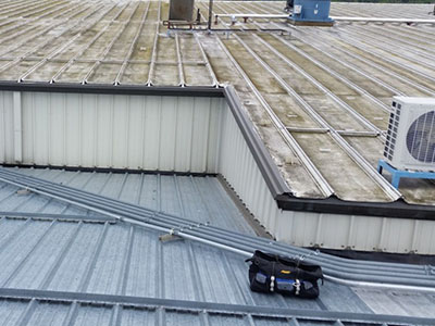 Inspection of a commercial roof in San Antonio Texas