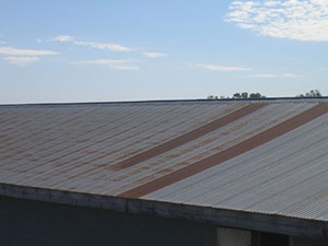 Rusted metal roof in Pearland, TX