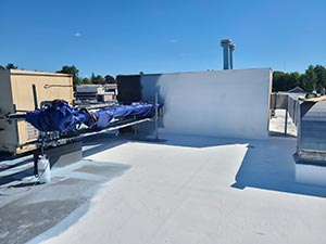 Fluid Applied Roof System for a commercial roof