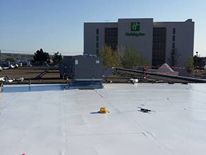 TPO Roof Repair being done in Texas