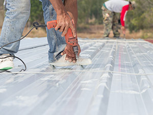 Metal Roof Installation in progress