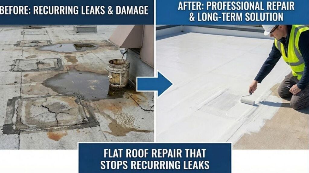 Flat Roof Repair That Stops Recurring Leaks