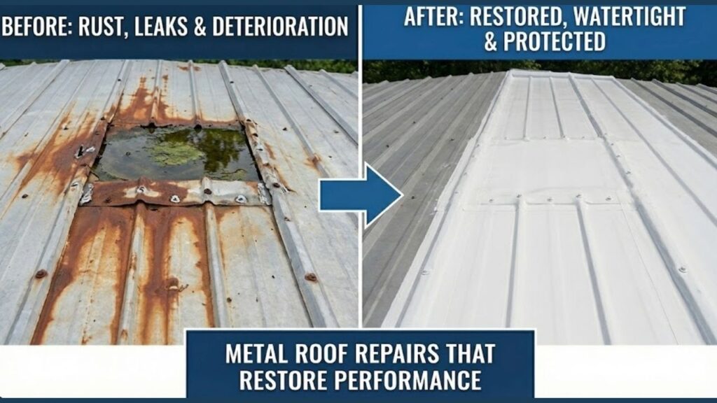 Metal roof repairs that restore performance in Houston