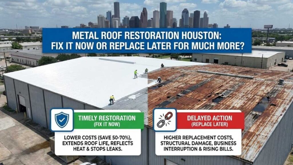 Metal Roof Restoration In Houston
